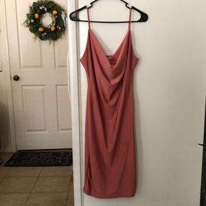 Iris medium length coral dress